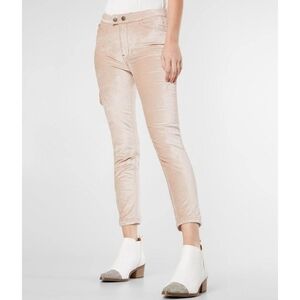 Free People Sweet Jane Velvet Skinny Champagne Pants Size 26
